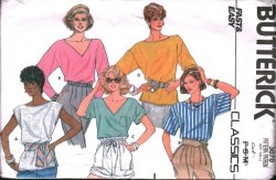 3070 Butterick Loose Fit Pullover Short - Long Sleeve Easy Tops Pattern Lg-XL Uncut